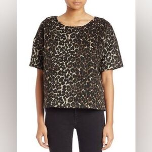 Lord & Taylor Boxy Leopard Sweater Faux Calf Hair Slouchy Womens Plus Size 3X